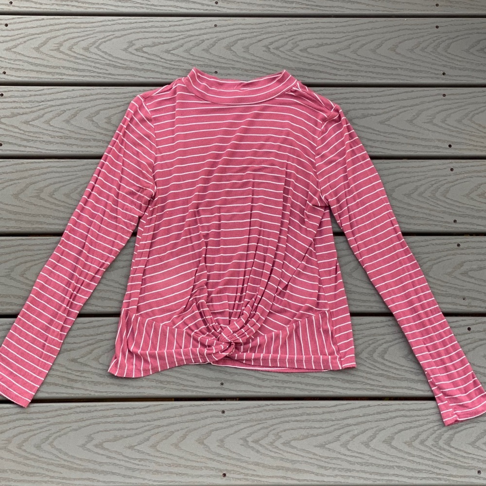 Pink striped long sleeve